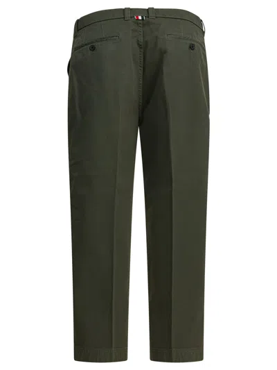 Thom Browne Functional Cargo Trousers Featuring Pockets In Green