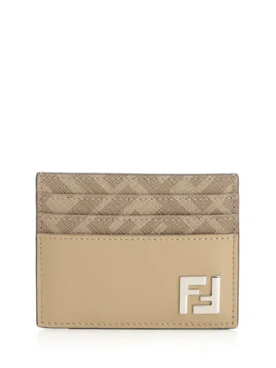 Fendi Vertical Card C Vit.king/ Pu F Wallets Beige