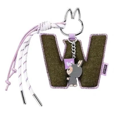 Pop Mart The Monsters Labubu Pin For Love Letter Pendant 'w' In Multi