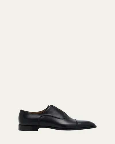 Christian Louboutin Seriox Cap-toe Leather Oxford Shoes In Black