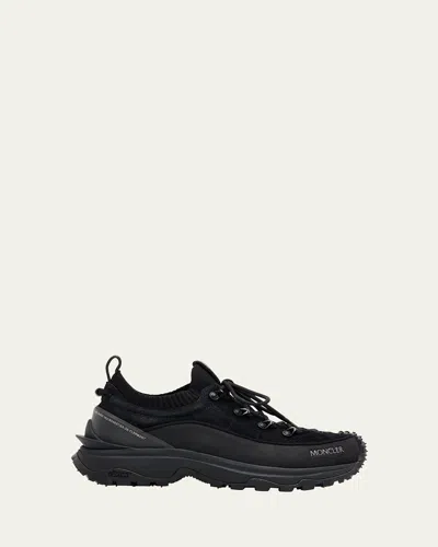 Moncler Sneakers Trailgrip Lite3 En Nubuck Et Daim In Black