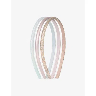 Mimi & Lula Etallic Multi Enchanted 3-pack Alice Hairband Set Of Three In Gold