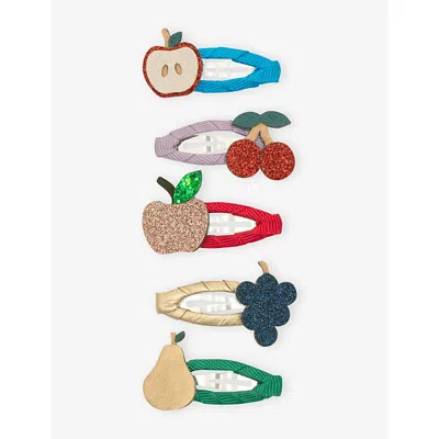Mimi & Lula Ti Fruity Hair Clips Set Of Five In Multi