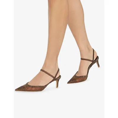 Dune Womens Brown Synthetic Charismatic Mesh Sling-back Courts Eur 40 / 7 Uk In Brown