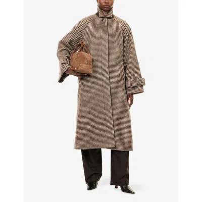 Samsoe & Samsoe Womens Aluminum Ch. Alma Check-pattern Wool-blend Coat In Multi