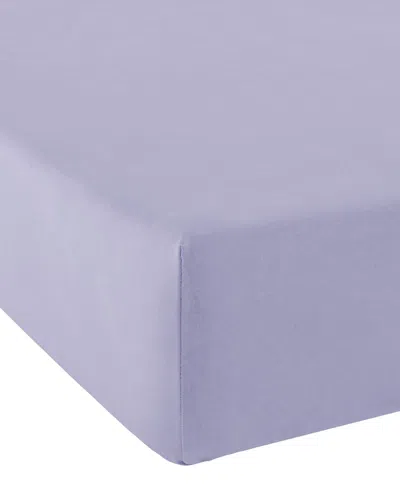 Anne De Solene Vexin 200 Thread-count Queen Fitted Sheet In Purple