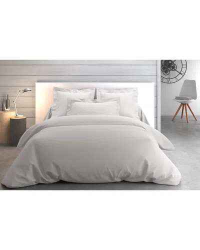 Anne De Solene Vexin 200 Thread-count Duvet Cover In White