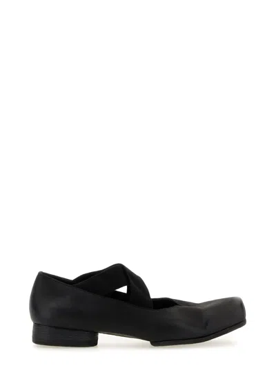 Uma Wang Leather Ballerinas In Black