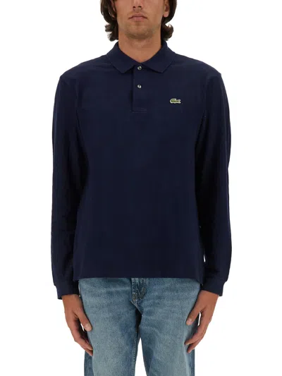 Lacoste Classic Fit Long-sleeved L.12.12 Polo In Blue