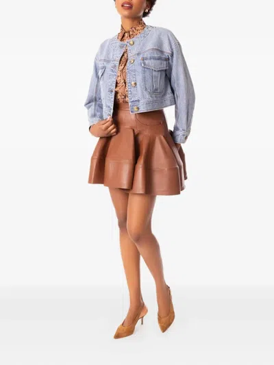 Zimmermann Button-up Denim Jacket In Brown