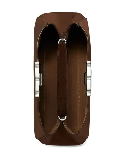 Tory Burch Mini Eleanor Pebbled Leather Shoulder Bag In Brown