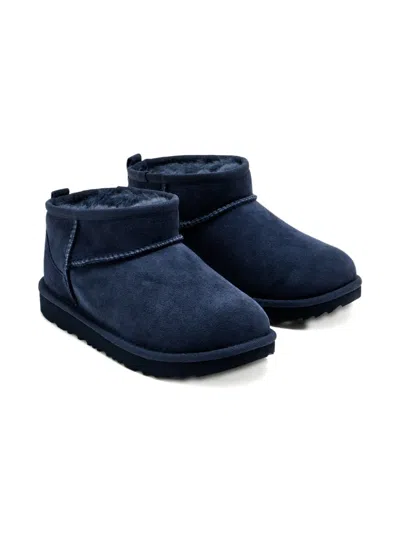 Ugg Suede Mini Boots In Blue