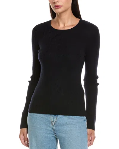 Rag & Bone Annalise Rib Wool-blend Sweater In Black