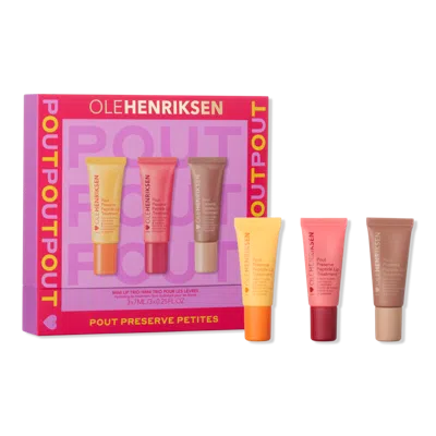 Olehenriksen Pout Preserve Petites Mini Lip Trio With Peptides In Transparent