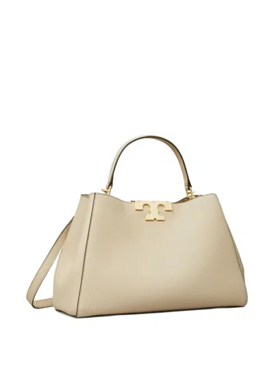 Tory Burch Eleanor Soft Leather Mini Satchel In Neutral