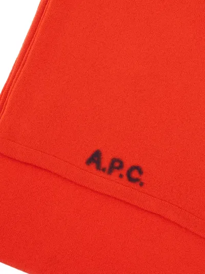 Apc Logo-embellishment Scarf In Red