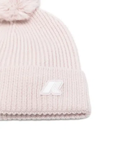 K-way Ribbed Pom-pom Beanie In Pink