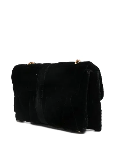 Versace Structured Black Bag With Subtle Hardware Accents In Black