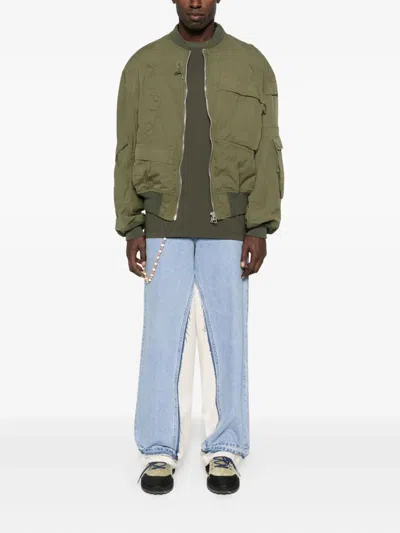 Junya Watanabe Multi-pocket Bomber Jacket In Green