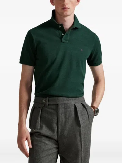Polo Ralph Lauren Classic Fit Green Cotton Polo T-shirt In Green