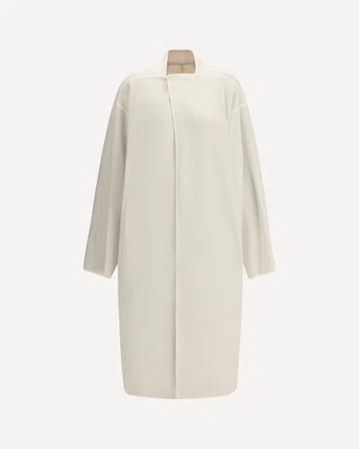 Rick Owens Asymmetric-overlap Jacket In White
