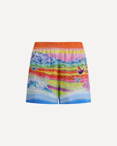 Casablanca Women Teacher Butterfly Landscape Shorts In Multi