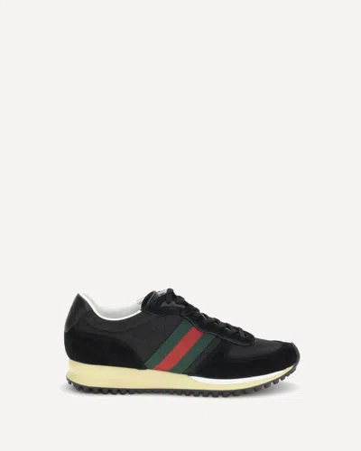 Gucci Sneaker Re-motion In Black Gg Fabric Men In Black