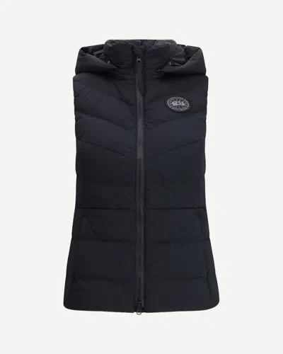 Canada Goose Quilted Hooded Sleeveless Gilet In Black