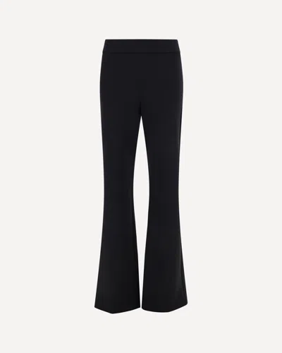 Avenue Montaigne Fitted Flared Trousers In Black