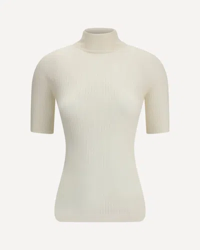 Sa Su Phi Ribbed-knit Top In White