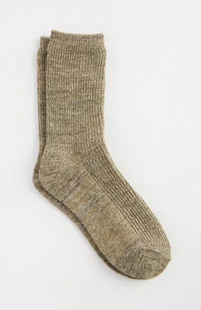 Jjill J.jill Marled-texture Crew Socks In White