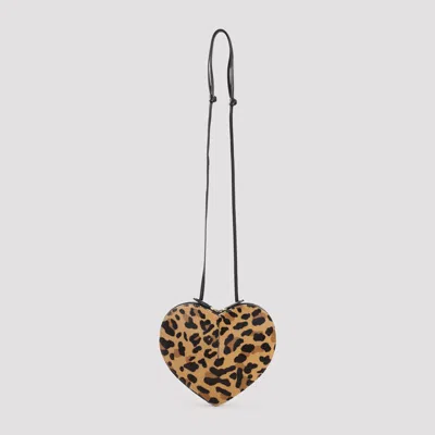 Alaïa Alaia Le Coeur Bag In Leopard-print Calf Hair Women In Black