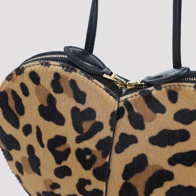 Alaïa Alaia Le Coeur Bag In Leopard-print Calf Hair Women In Black
