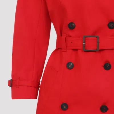 Jacquemus Belted Trench Coat With Structured Collar In Red