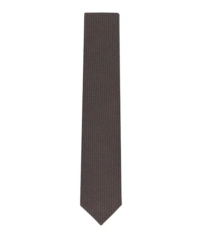 Calvin Klein Men's Stella Micro Pattern Tie In Brown