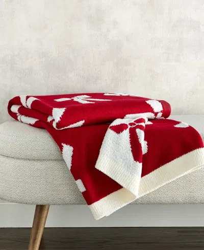 Holiday Lane Double Fleece Knit Throw, 50" X 70", Exclusively For Macy's In Red