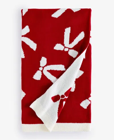 Holiday Lane Double Fleece Knit Throw, 50" X 70", Exclusively For Macy's In Red