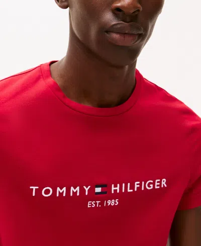 Tommy Hilfiger Tommy Logo T-shirt Crew Neck In Red
