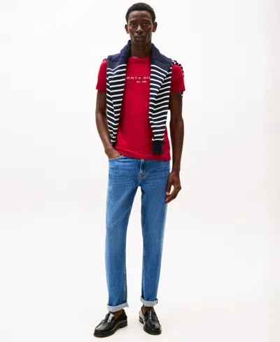Tommy Hilfiger Tommy Logo T-shirt Crew Neck In Red
