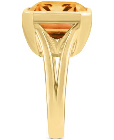 Effy Collection Effy Citrine Statement Ring (11 Ct. T.w.) In 14k Gold Over Silver (available In Blue Topaz) In Yellow