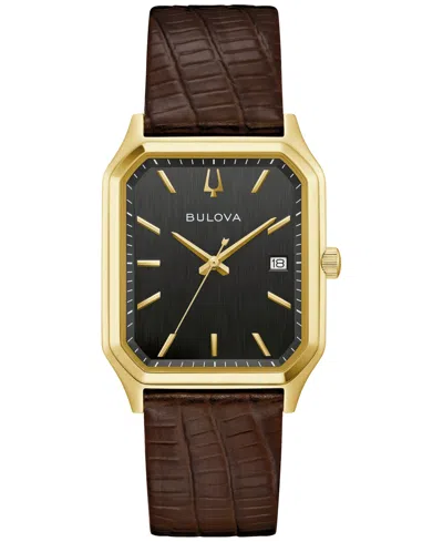 Bulova Men's Tony Bennett Black Dial Watch In Brown