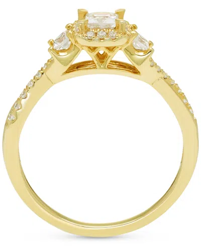 Macy's Diamond Princess Halo Twist Engagement Ring (1/2 Ct. T.w.) In 14k Gold In Gold