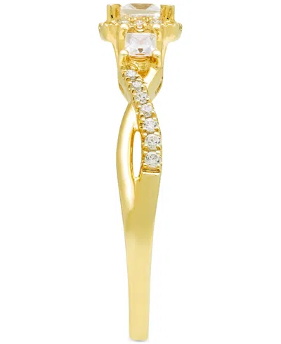 Macy's Diamond Princess Halo Twist Engagement Ring (1/2 Ct. T.w.) In 14k Gold In Gold