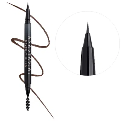 Anastasia Beverly Hills Microstroke Detailing Brow Pen With 24-hour Wear Ebony 0.01 Oz/0.5 ml In Black