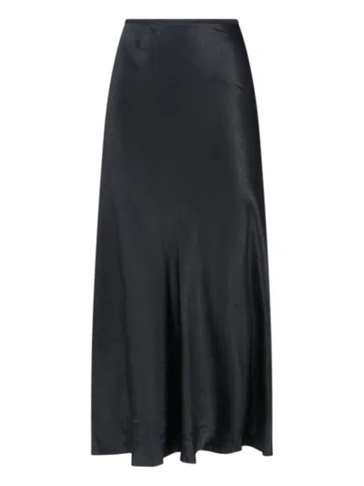 Maison Margiela Long Flared Skirt In Black