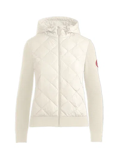 Canada Goose Hybridge Quilted Hooded Jacket In White