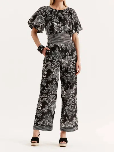 Tyler Boe Gianna Linen Pant In Black In Black