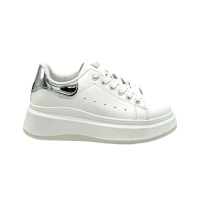 Bonavi Women's Leros Comfort Sneaker In Silver/white In White