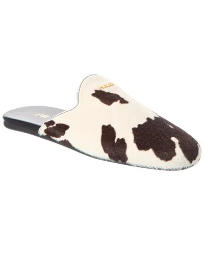 Prada Cow Pattern Slip-on Sandals In Brown