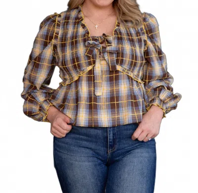 Listicle Olivia Bow Tie Top In Multi In Multi